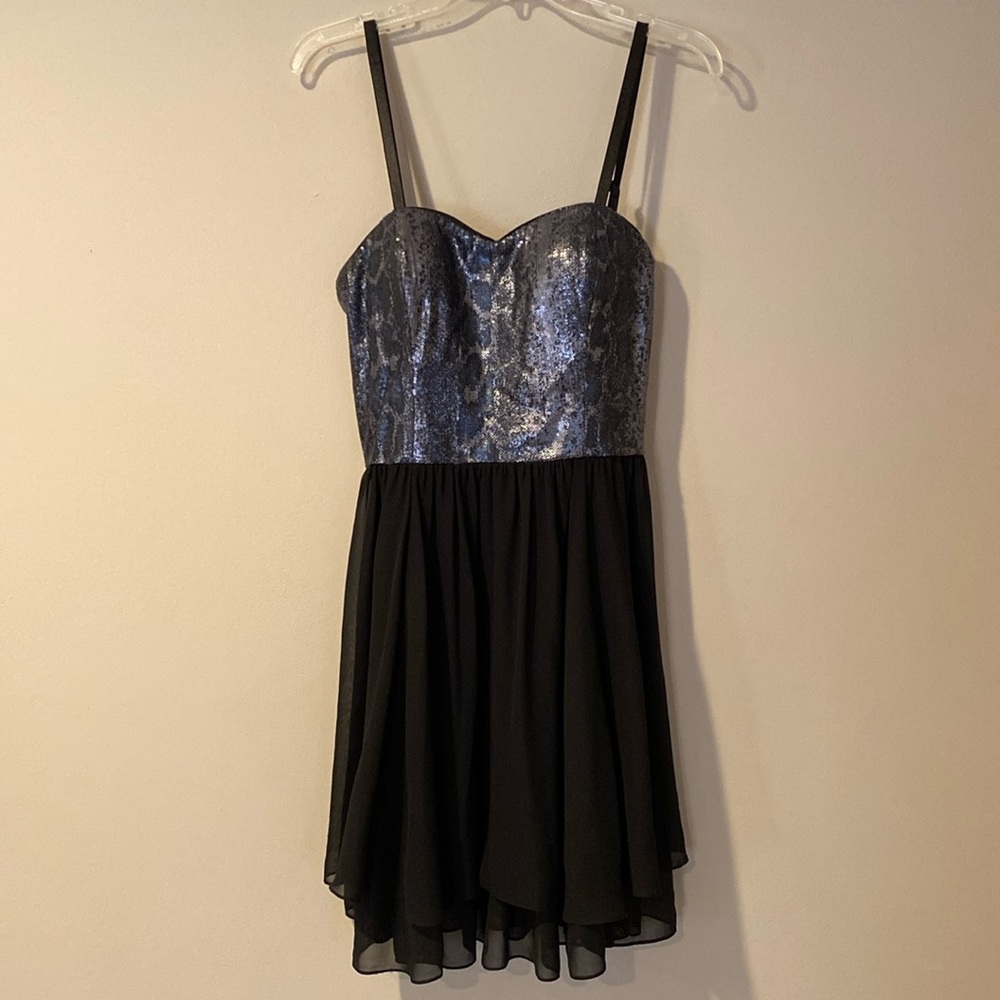 NWT Black Guess sequin top cocktail dress